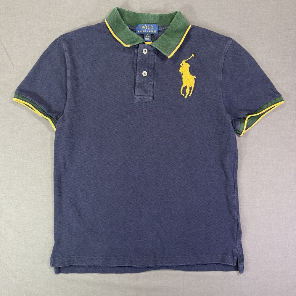 Vintage Polo Ralph Lauren Rugby Polo Shirt Youth L Or Women's Small Big Pony